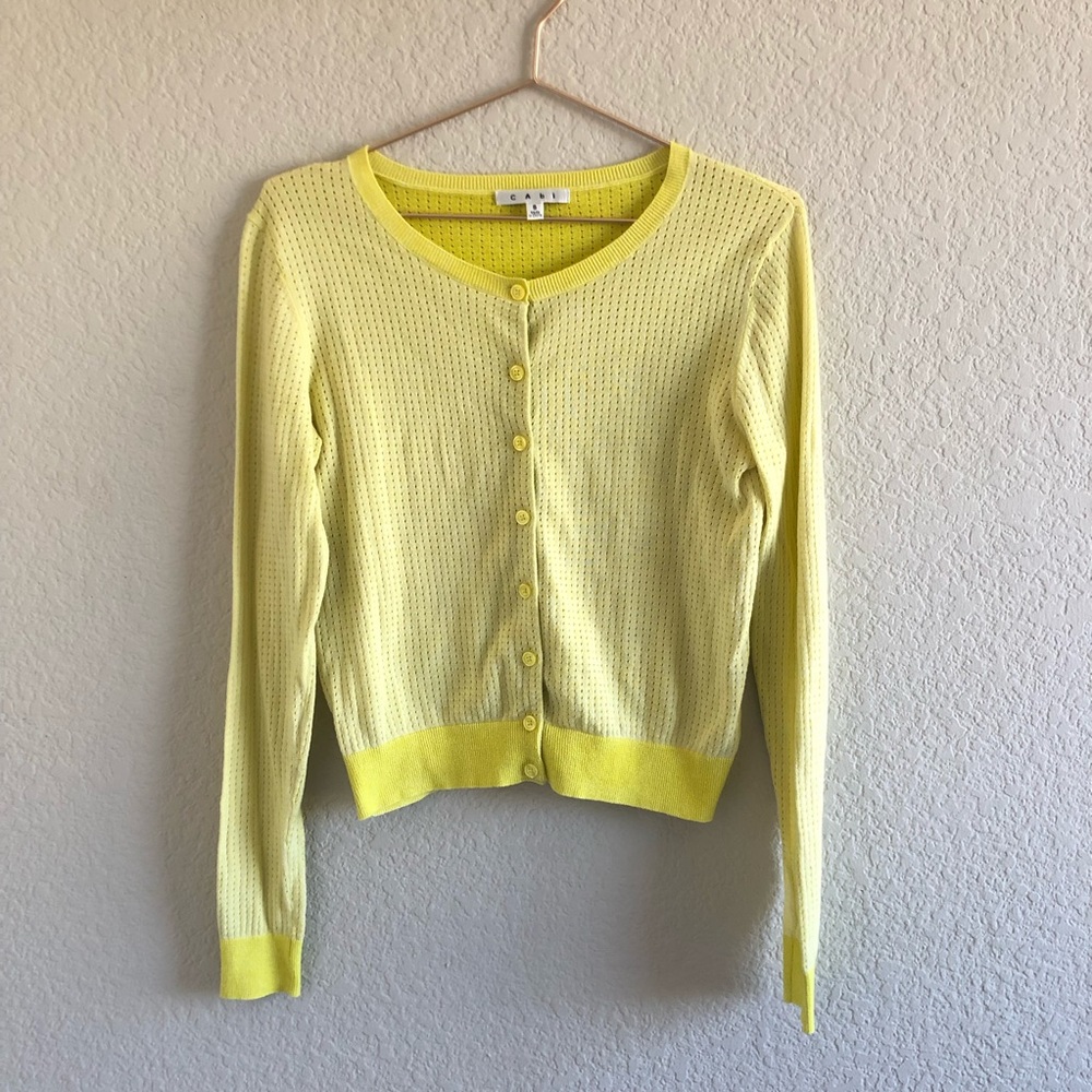 TU CAbi perforated Cardigan sz S